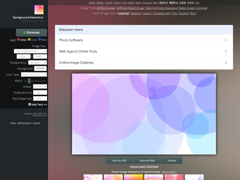 Background Generator - Create Unique and Random Background Images Online