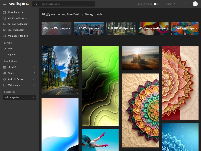 Wallpapers for Desktop and Mobile: Free HD Images and Backgrounds | Wallspic