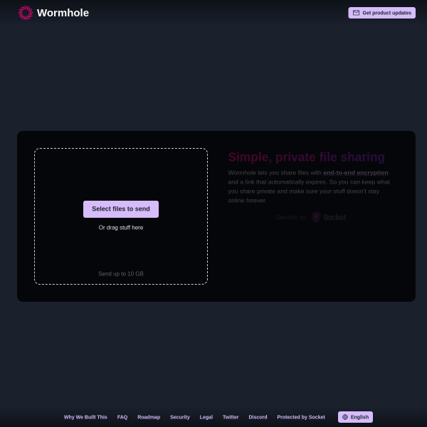 Wormhole - Simple, private file sharing
